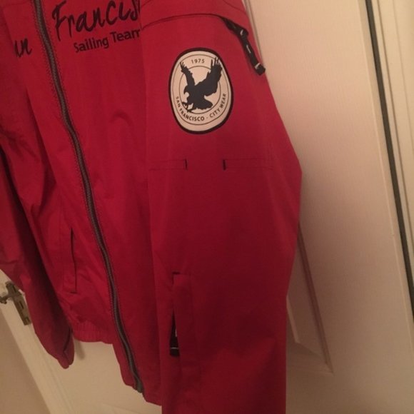 San Francisco Sailing Team Club Jacket Size M Unisex Pockets Lined Full Zip Hood - Picture 3 of 5